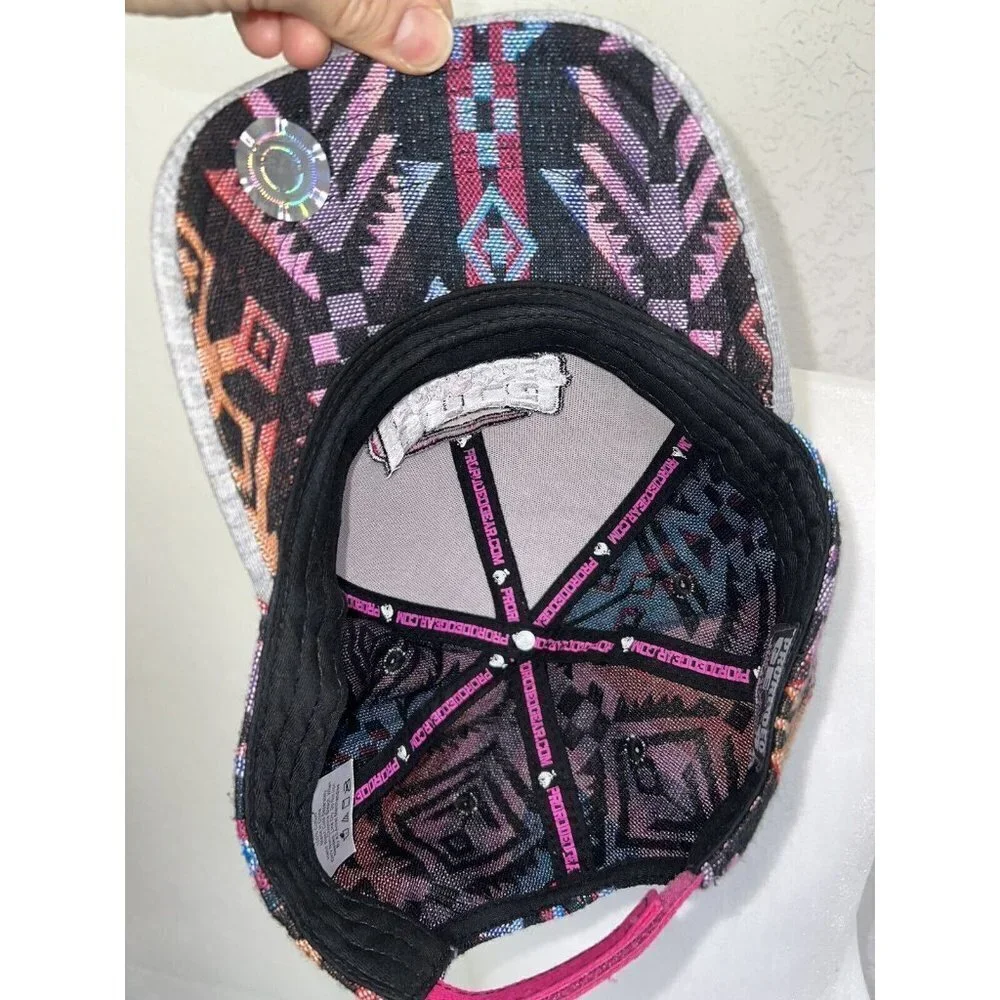 PRCA Pro Rodeo Circuit Western Baseball Hat Aztec Print Southern Adjustable